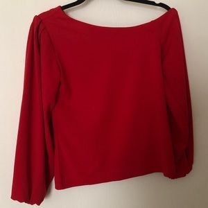 Banana Republic off the shoulder holiday top